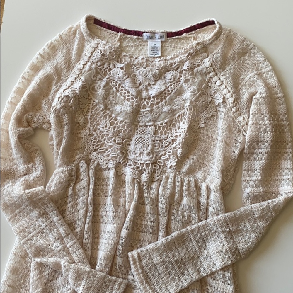Clover & scout long sleeve boho xs